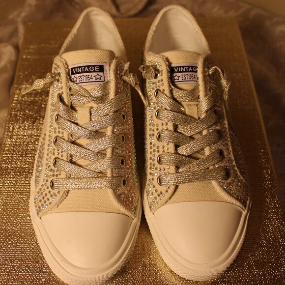 Vintage HavanaStarburst Rhinestone Retro Sneakers - Picture 9 of 10